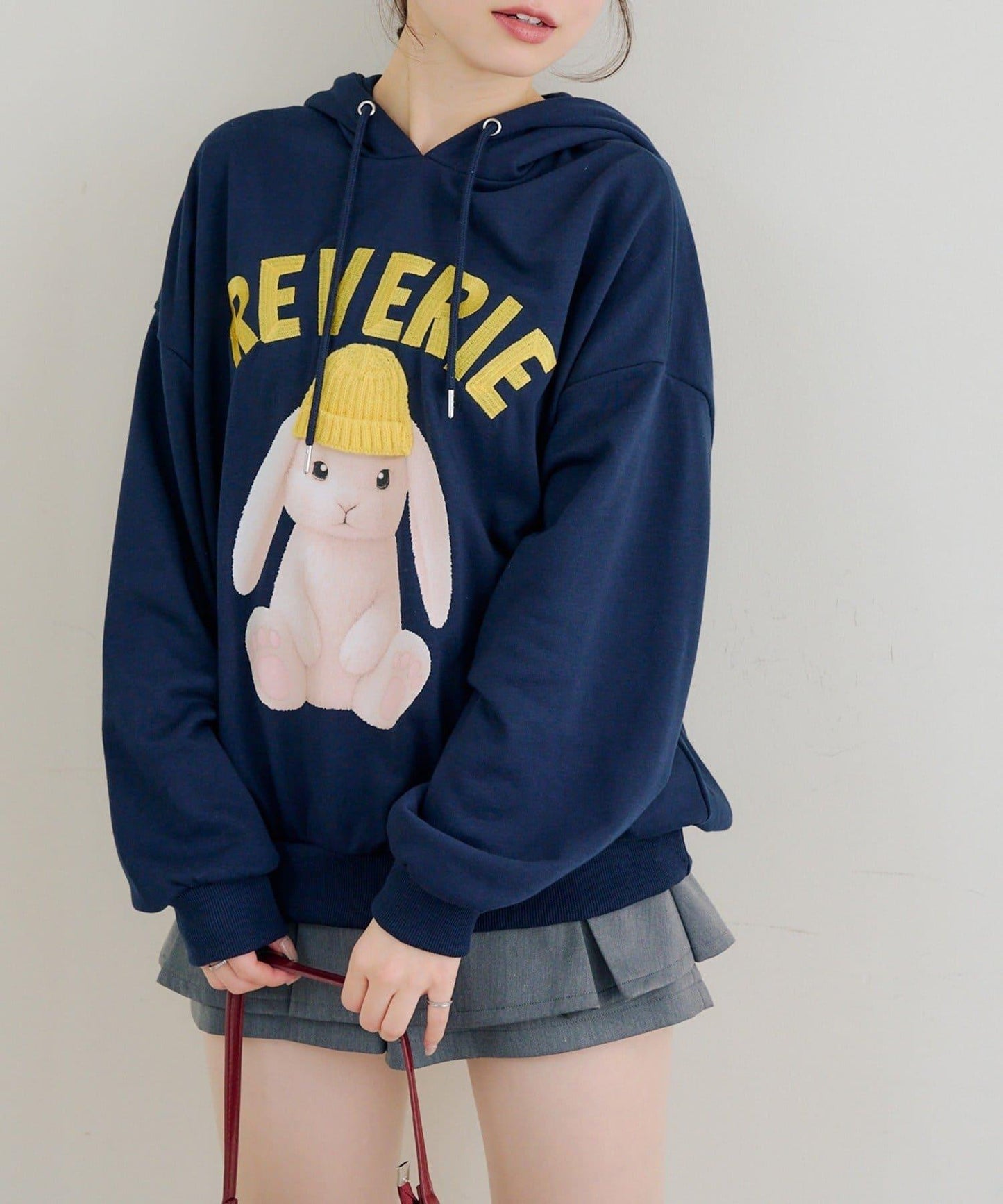 RMAF 戴針織帽兔子圖案連帽衛衣