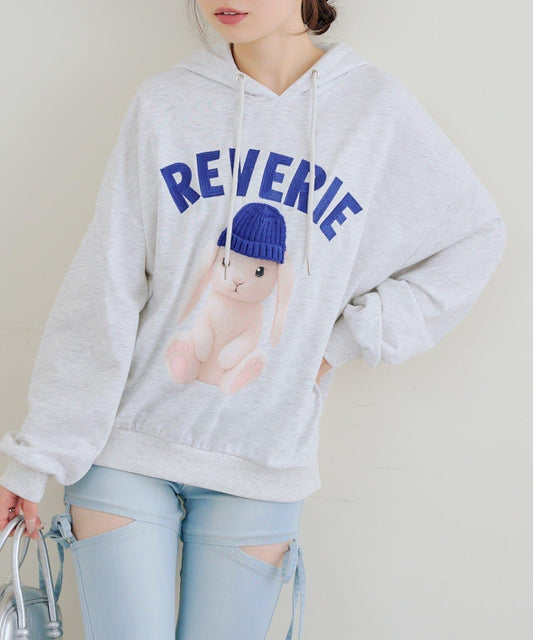 RMAF 戴針織帽兔子圖案連帽衛衣