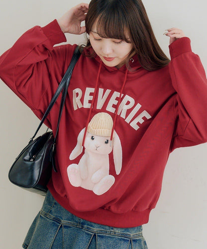 RMAF 戴針織帽兔子圖案連帽衛衣