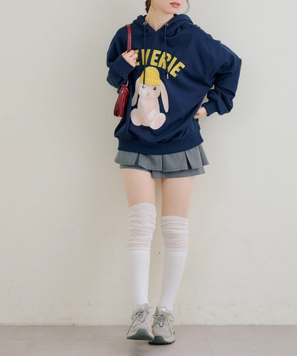 RMAF 戴針織帽兔子圖案連帽衛衣