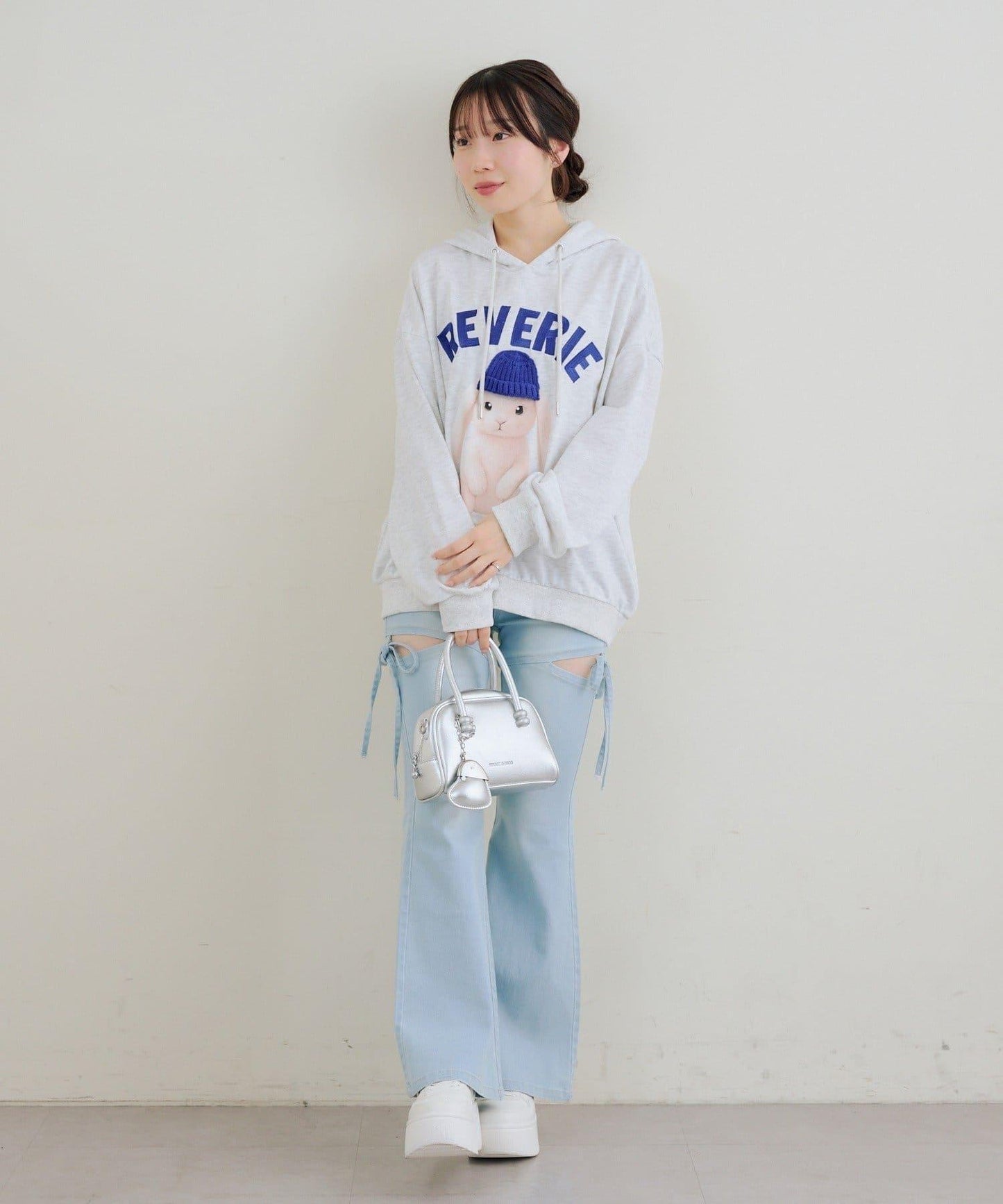 RMAF 戴針織帽兔子圖案連帽衛衣