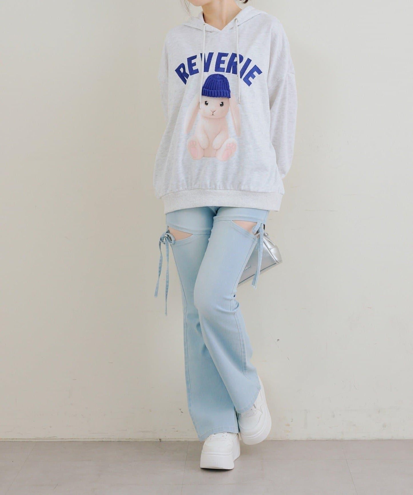 RMAF 戴針織帽兔子圖案連帽衛衣