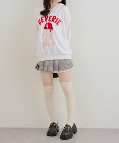 RMAF 戴針織帽兔子圖案連帽衛衣