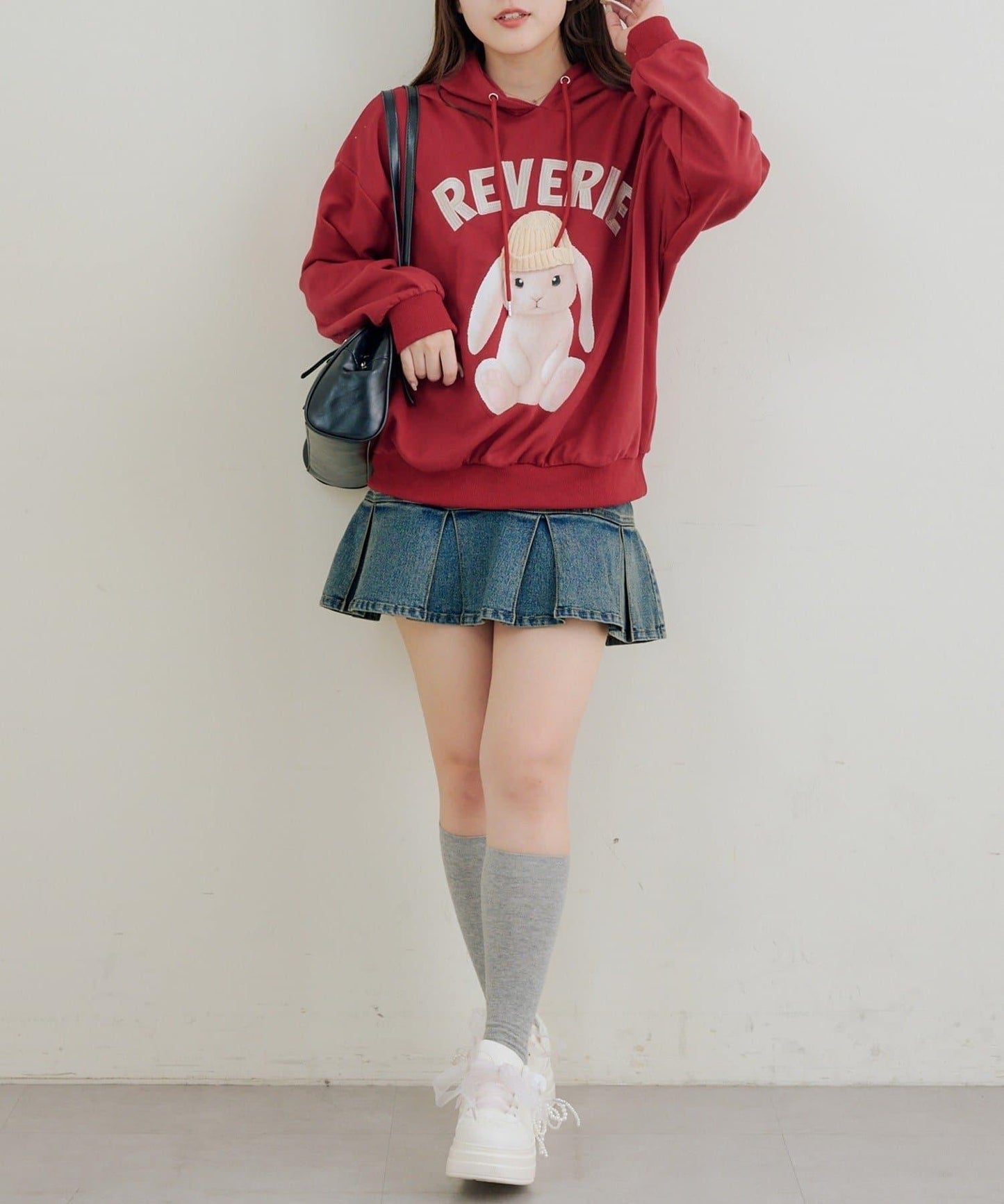 RMAF 戴針織帽兔子圖案連帽衛衣