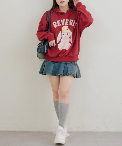 RMAF 戴針織帽兔子圖案連帽衛衣