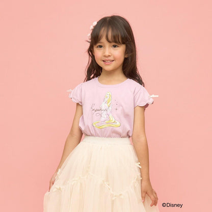 ディズニー（迪士尼） 速幹防曬不易變形 扇貝邊袖 轉印印花 T恤