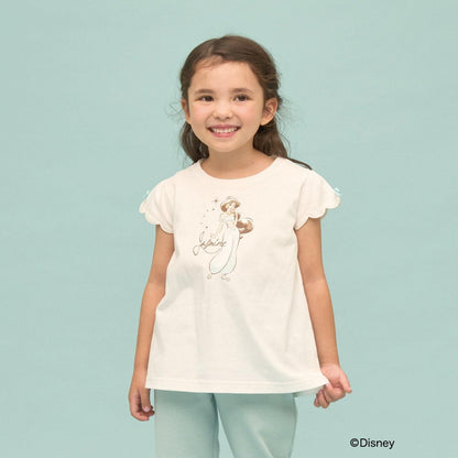 ディズニー（迪士尼） 速幹防曬不易變形 扇貝邊袖 轉印印花 T恤
