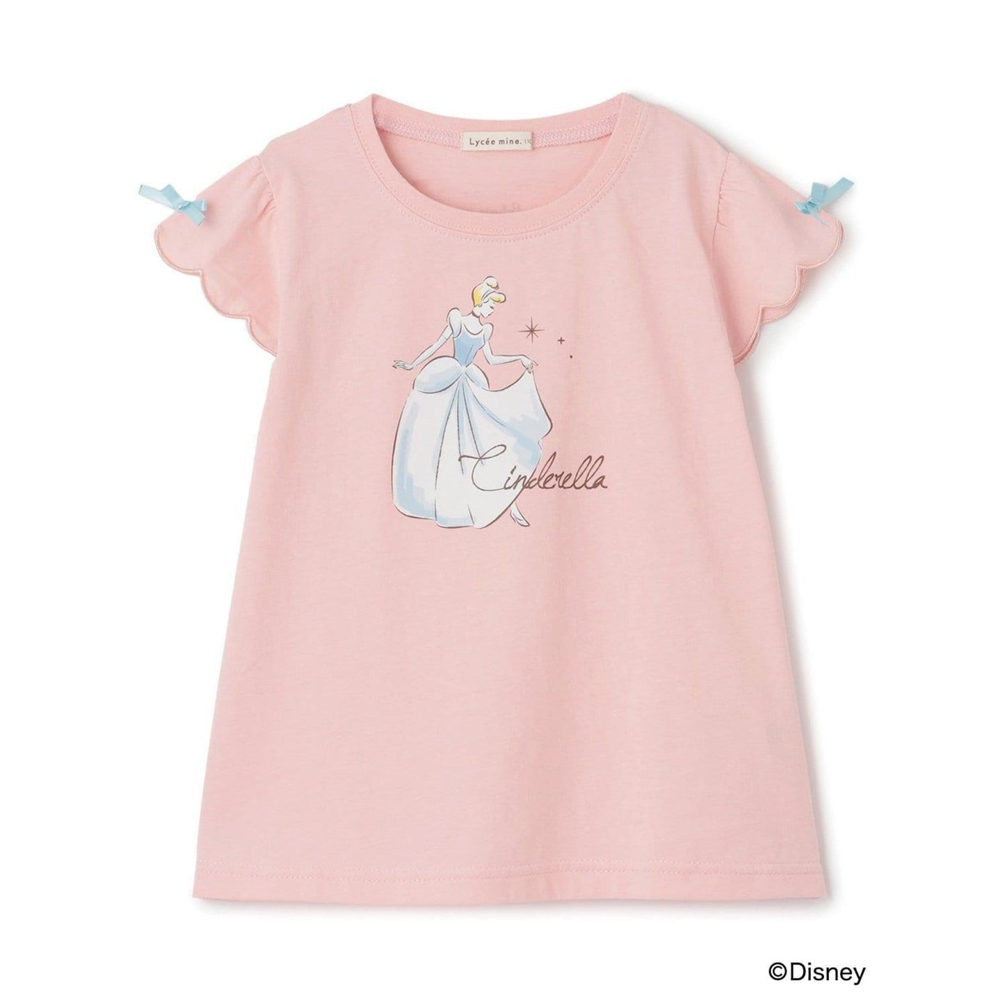 ディズニー（迪士尼） 速幹防曬不易變形 扇貝邊袖 轉印印花 T恤