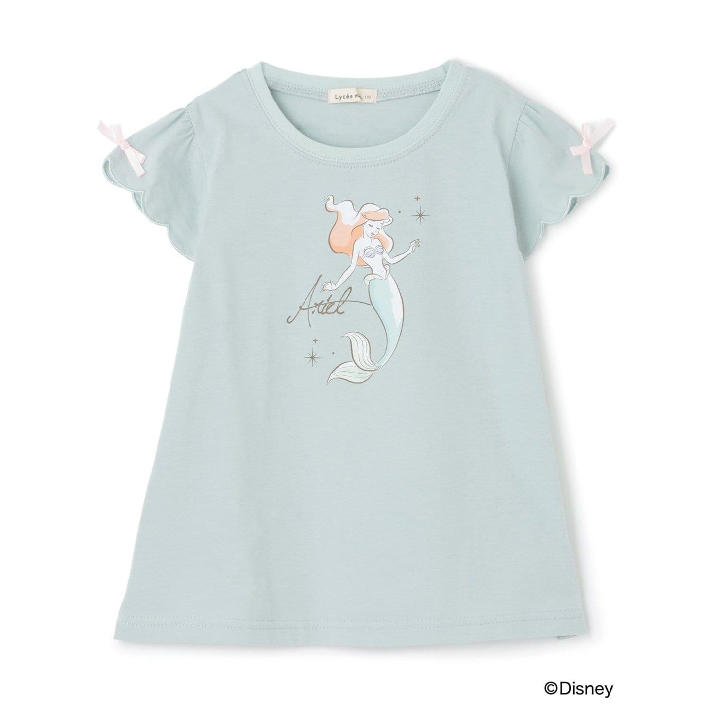 ディズニー（迪士尼） 速幹防曬不易變形 扇貝邊袖 轉印印花 T恤