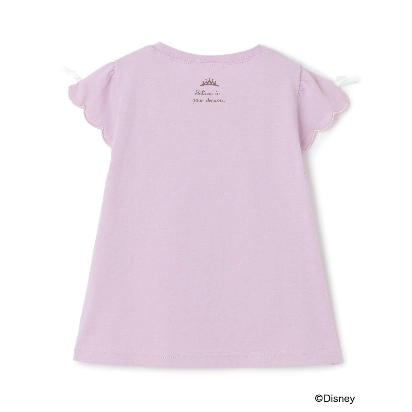 ディズニー（迪士尼） 速幹防曬不易變形 扇貝邊袖 轉印印花 T恤