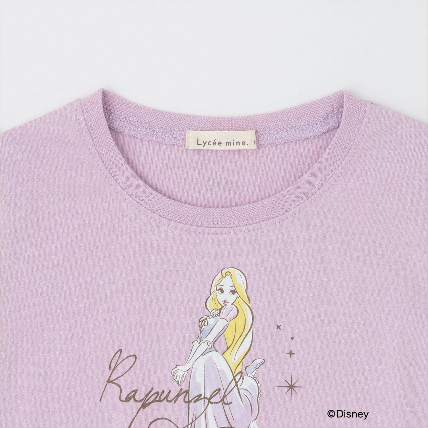 ディズニー（迪士尼） 速幹防曬不易變形 扇貝邊袖 轉印印花 T恤