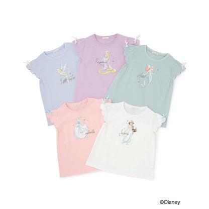 ディズニー（迪士尼） 速幹防曬不易變形 扇貝邊袖 轉印印花 T恤