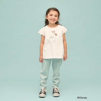 ディズニー（迪士尼） 速幹防曬不易變形 扇貝邊袖 轉印印花 T恤