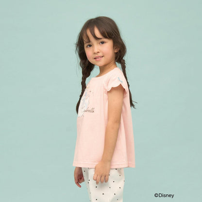 ディズニー（迪士尼） 速幹防曬不易變形 扇貝邊袖 轉印印花 T恤