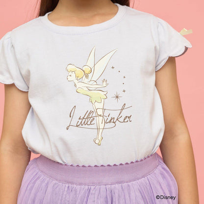 ディズニー（迪士尼） 速幹防曬不易變形 扇貝邊袖 轉印印花 T恤