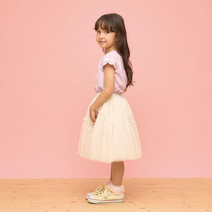 ディズニー（迪士尼） 速幹防曬不易變形 扇貝邊袖 轉印印花 T恤