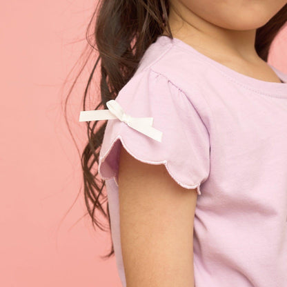 ディズニー（迪士尼） 速幹防曬不易變形 扇貝邊袖 轉印印花 T恤