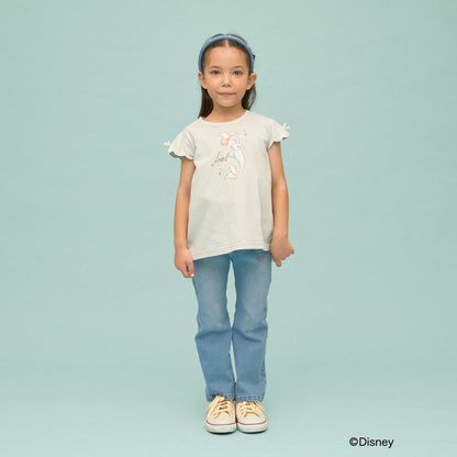 ディズニー（迪士尼） 速幹防曬不易變形 扇貝邊袖 轉印印花 T恤