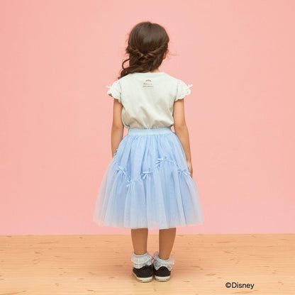 ディズニー（迪士尼） 速幹防曬不易變形 扇貝邊袖 轉印印花 T恤