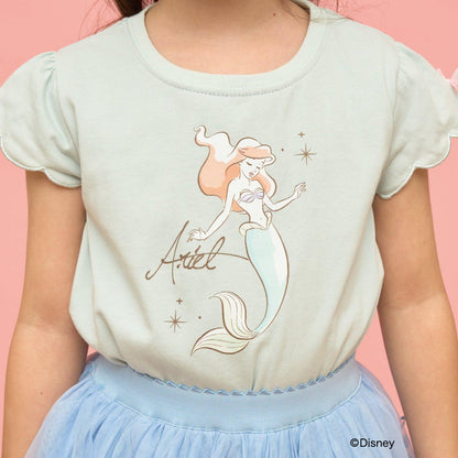 ディズニー（迪士尼） 速幹防曬不易變形 扇貝邊袖 轉印印花 T恤