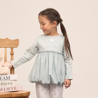 速幹 UV防護 抗變形 前後可穿 ムテキT 氣球荷葉下襬上衣