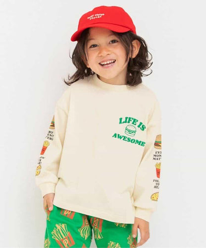 袖部裝飾 長袖T恤