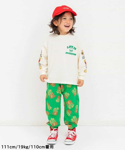 袖部裝飾 長袖T恤