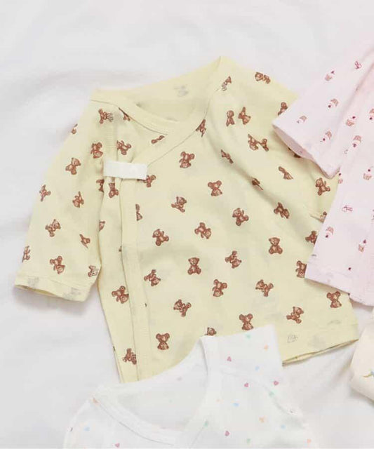 嬰兒短袖羅紋全印花內衣