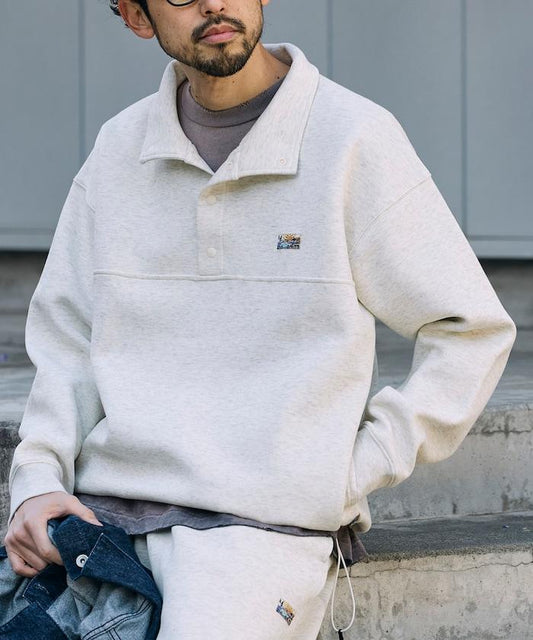 寬鬆版型 抽繩小標LOGO 按扣 空氣層衛衣