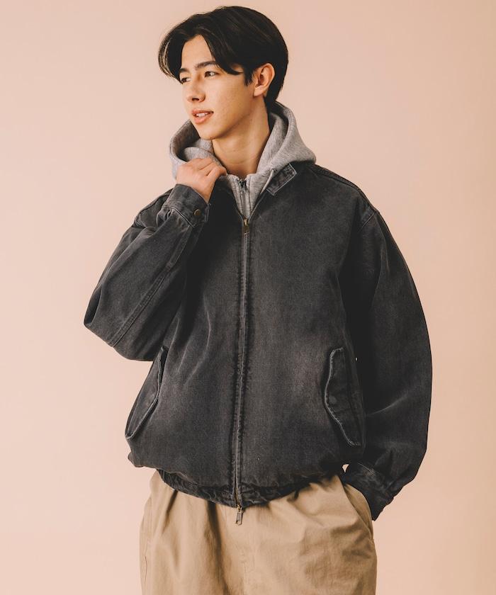 寬鬆版型 Harrington 牛仔夾克