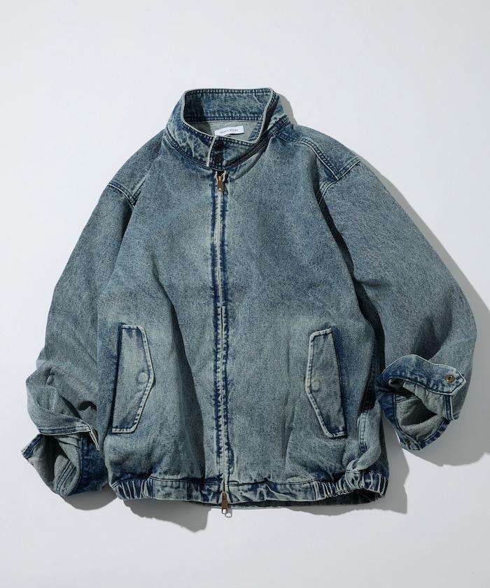 寬鬆版型 Harrington 牛仔夾克