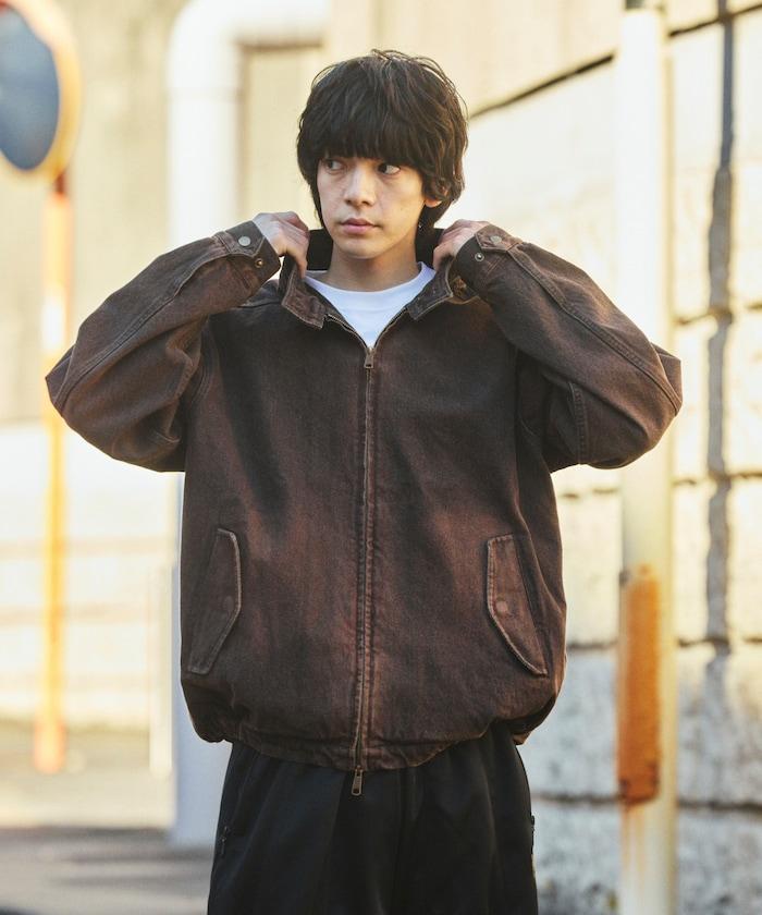 寬鬆版型 Harrington 牛仔夾克