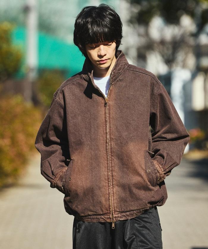 寬鬆版型 Harrington 牛仔夾克