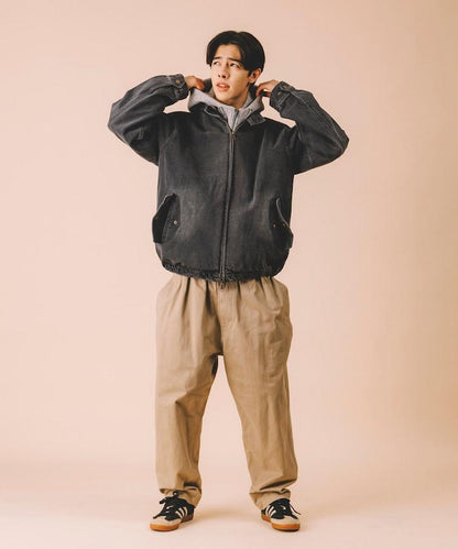 寬鬆版型 Harrington 牛仔夾克