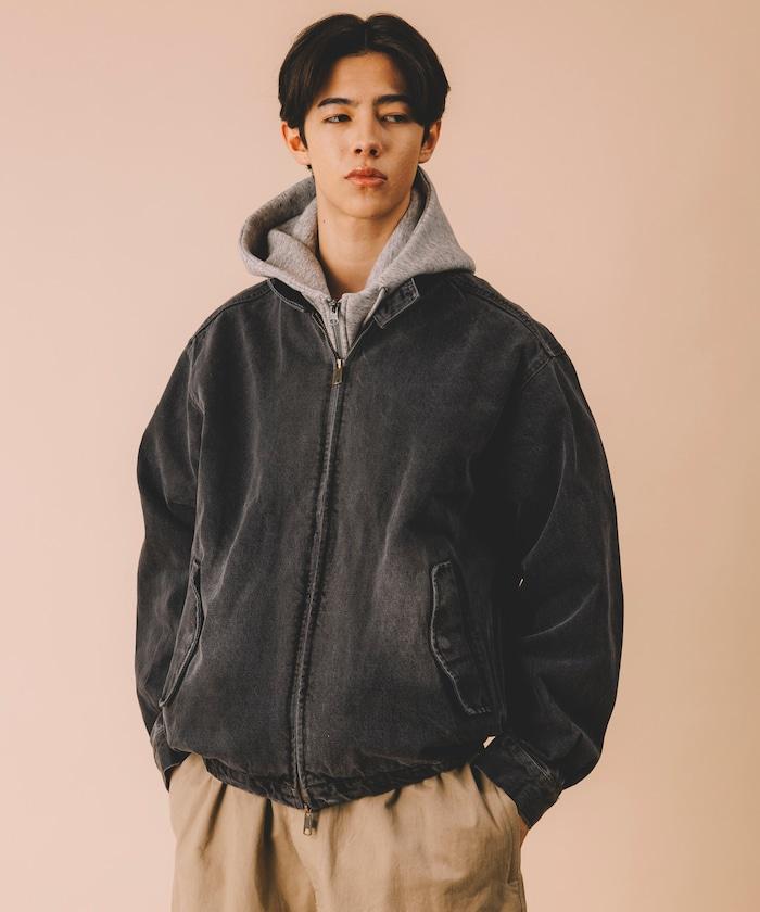 寬鬆版型 Harrington 牛仔夾克