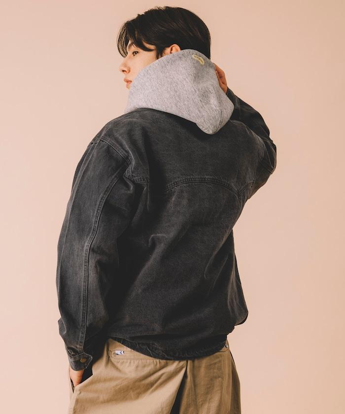 寬鬆版型 Harrington 牛仔夾克