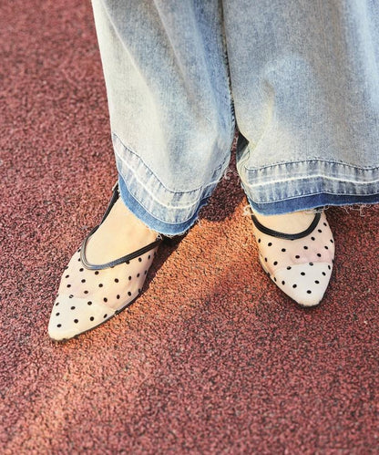 波點網紗單鞋