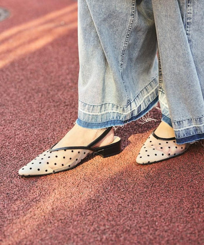 波點網紗單鞋