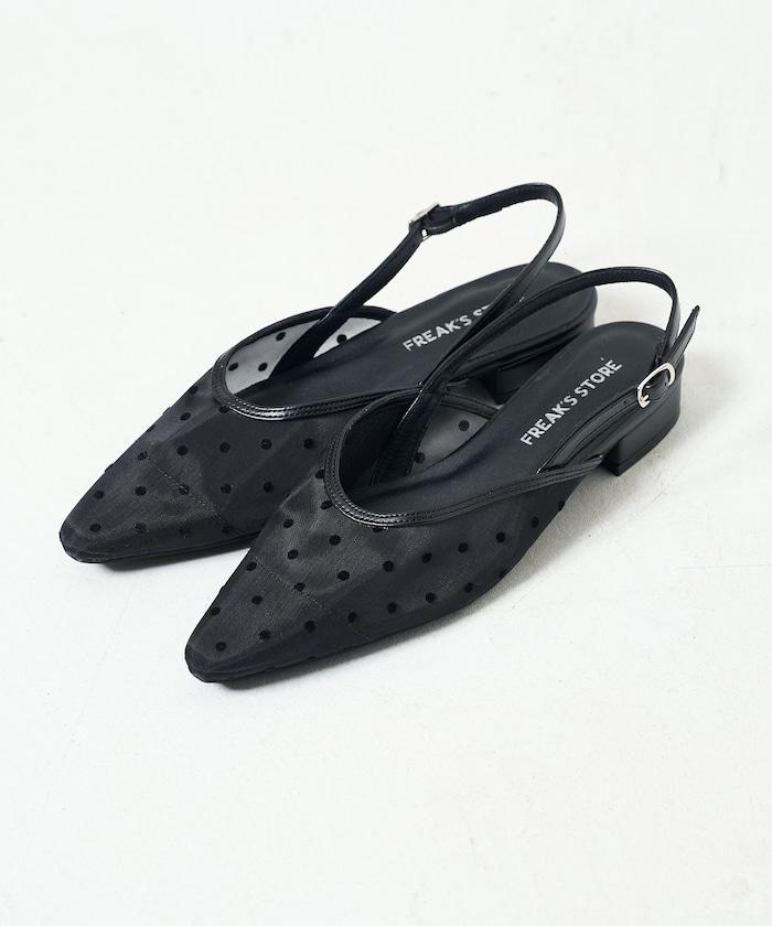 波點網紗單鞋