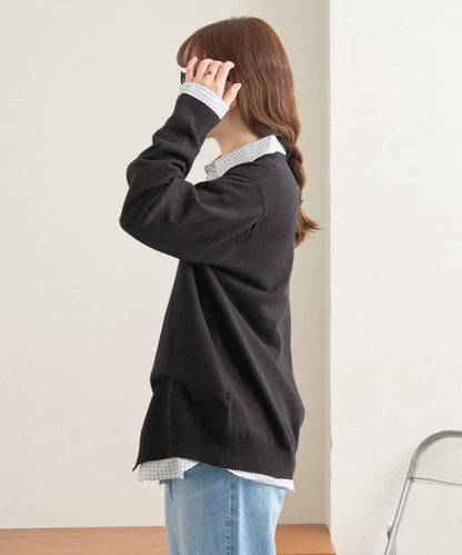 【GEVACO】棉質V領開衫