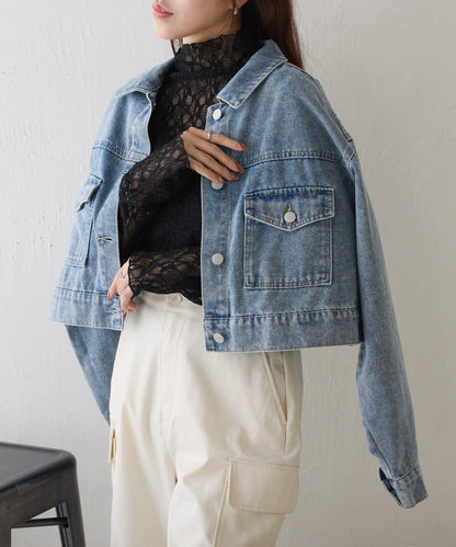 彈力蕾絲立領套頭上衣