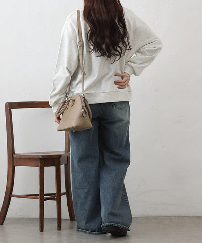 亮絲毛圈半拉鍊套頭衛衣