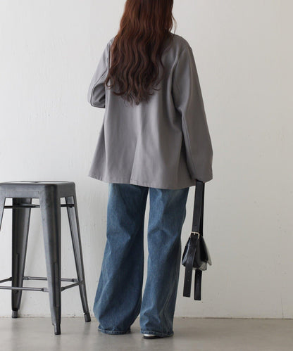 彈力蕾絲立領套頭上衣