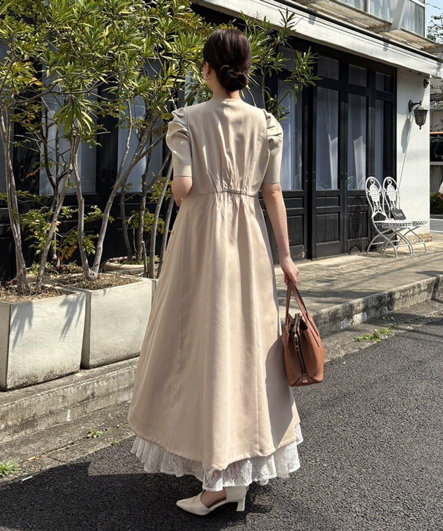 one after another 無袖長款馬甲款連衣裙