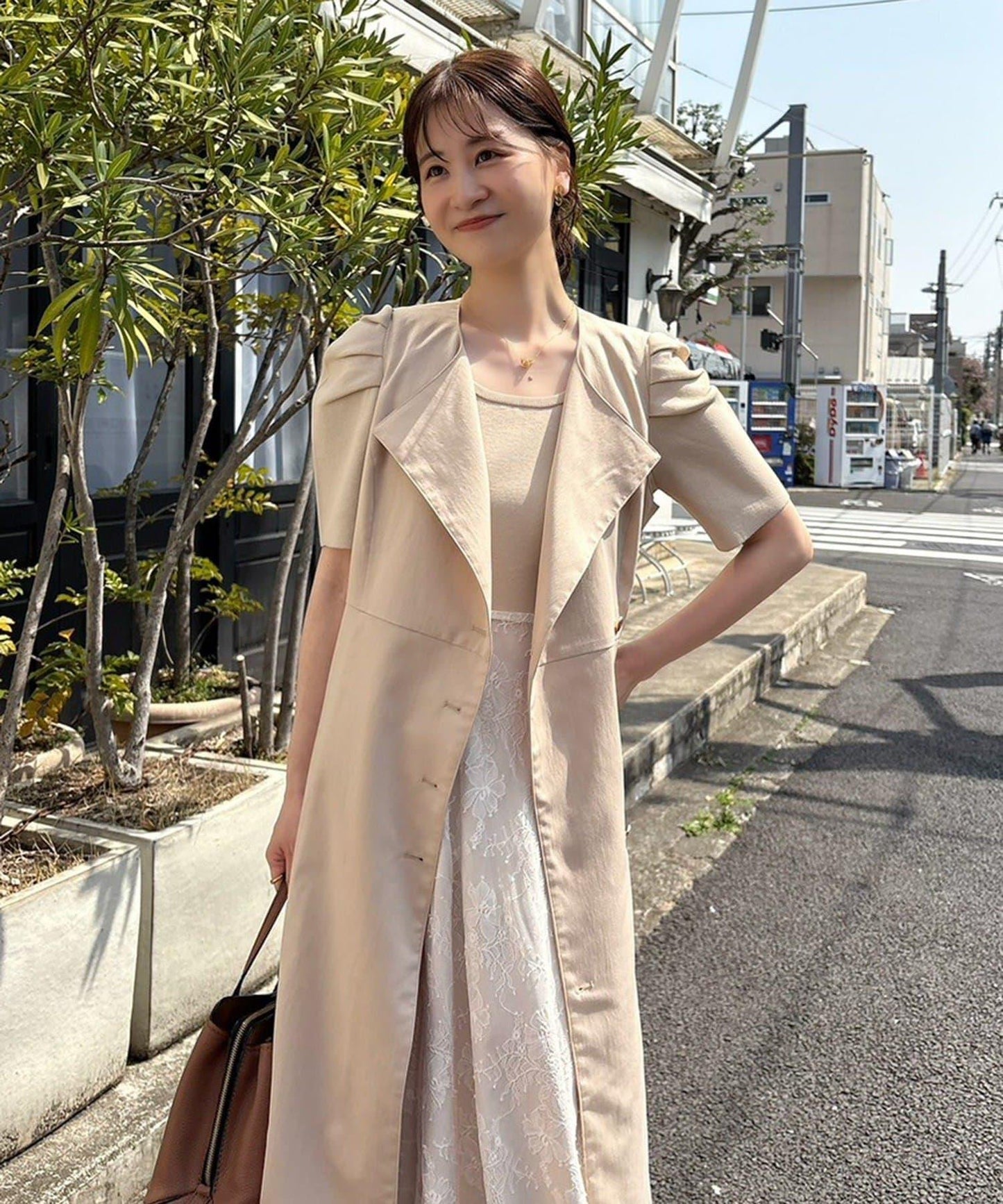 one after another 無袖長款馬甲款連衣裙