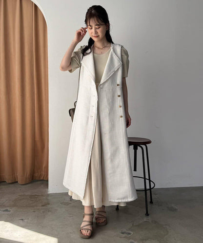 one after another 無袖長款馬甲款連衣裙