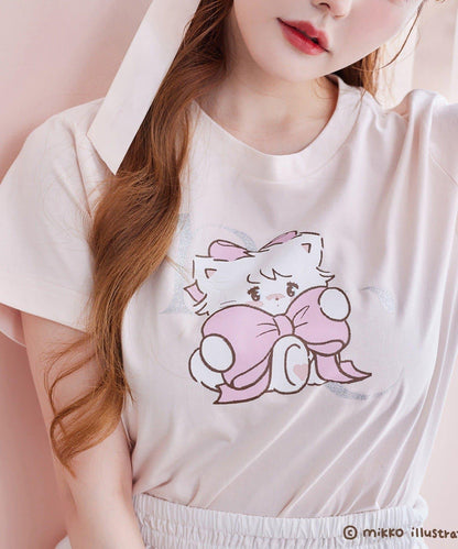 one after another mikko合作 印花T恤