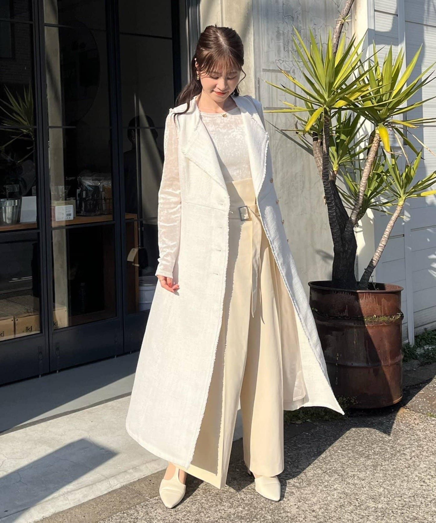 one after another 無袖長款馬甲款連衣裙