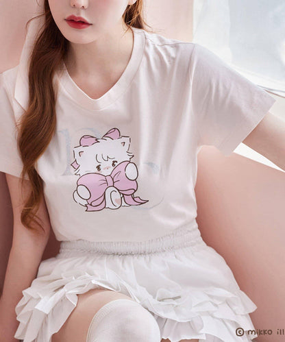 one after another mikko合作 印花T恤