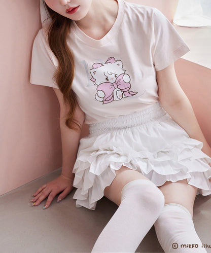 one after another mikko合作 印花T恤